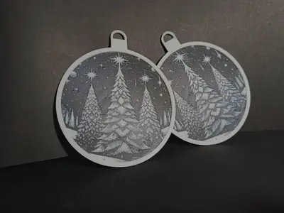 Hueforge Christmas tree ornament