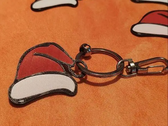 Christmas hat keychain