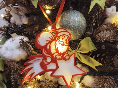 Santa Claus on a comet