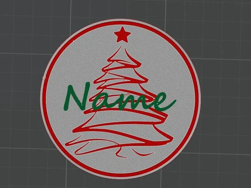 Editable christmas coaster with name