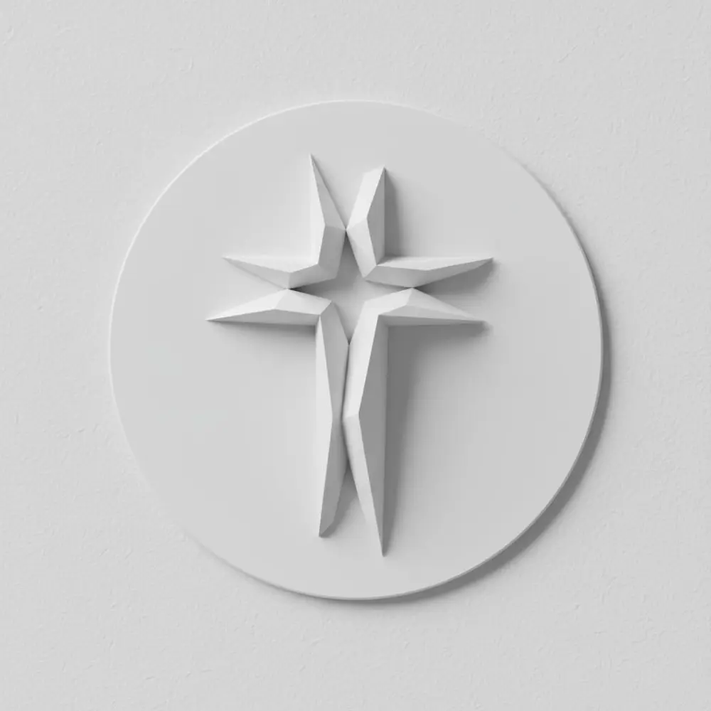 Christian cross wall mount