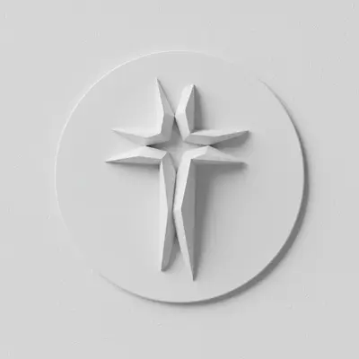 Christian cross wall mount