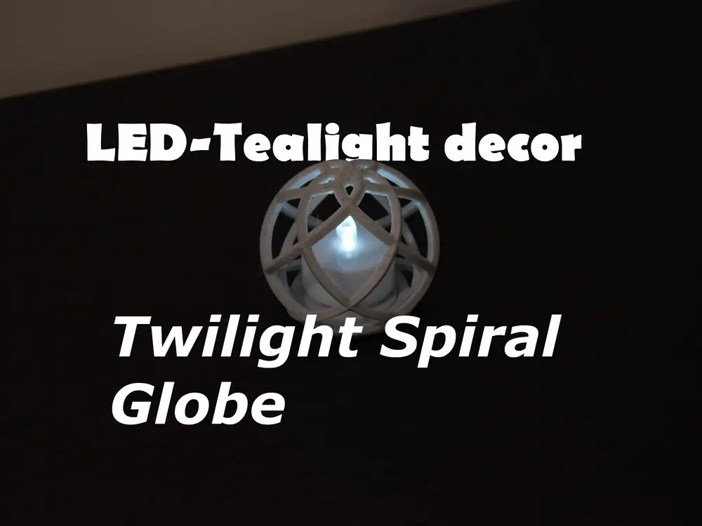 LED tea-light holder - Twilight Spiral Globe