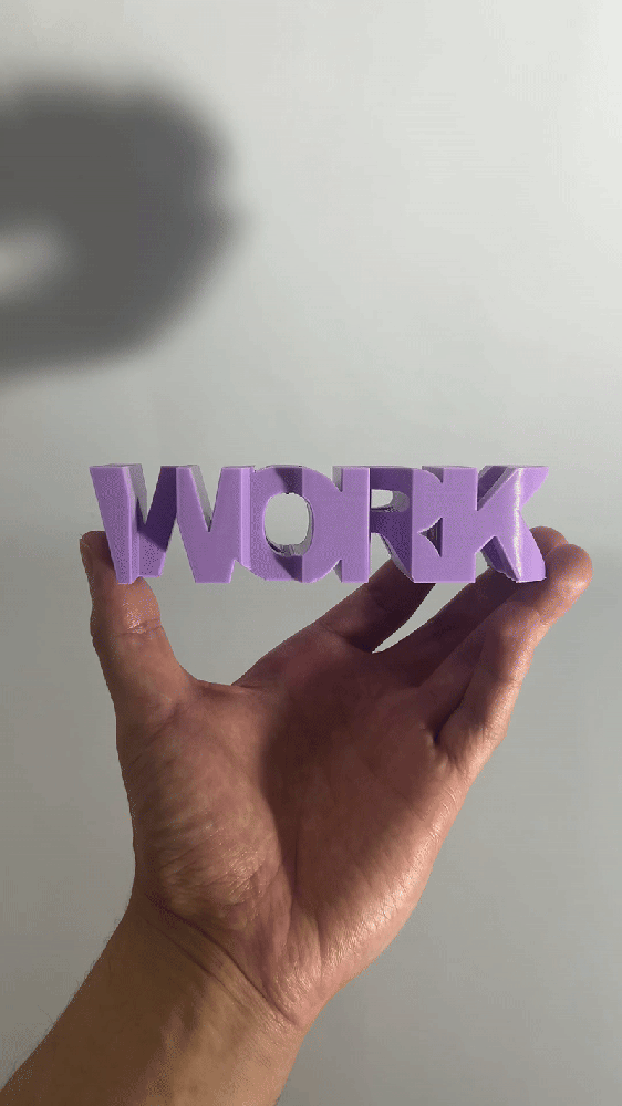 Work Hard text-flip