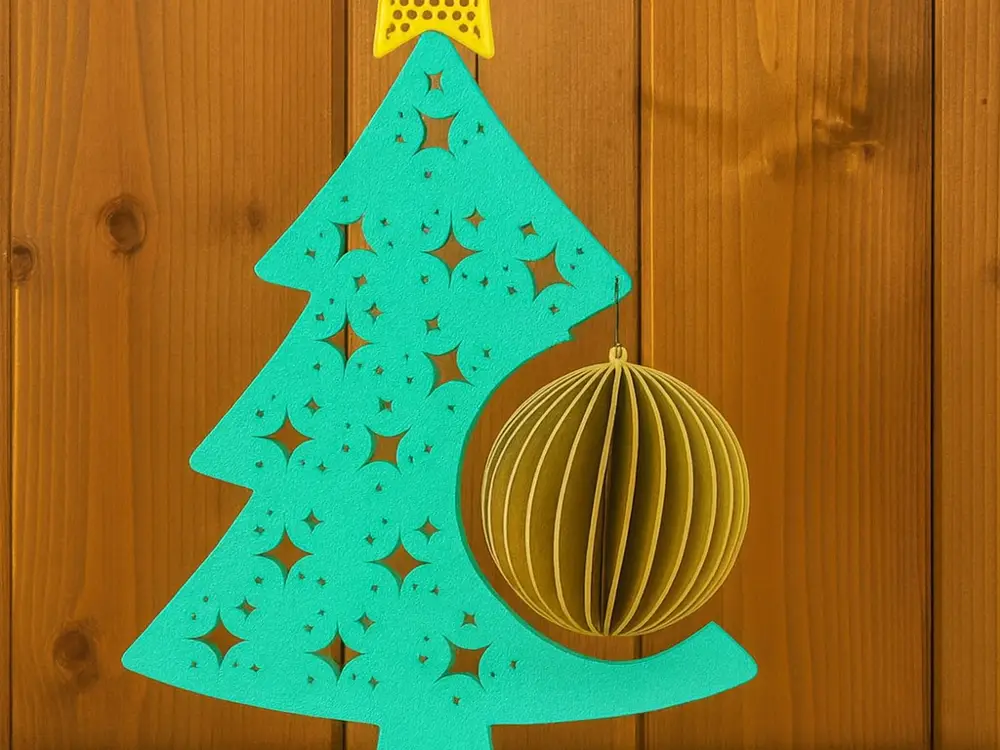 Christmas tree with a bauble