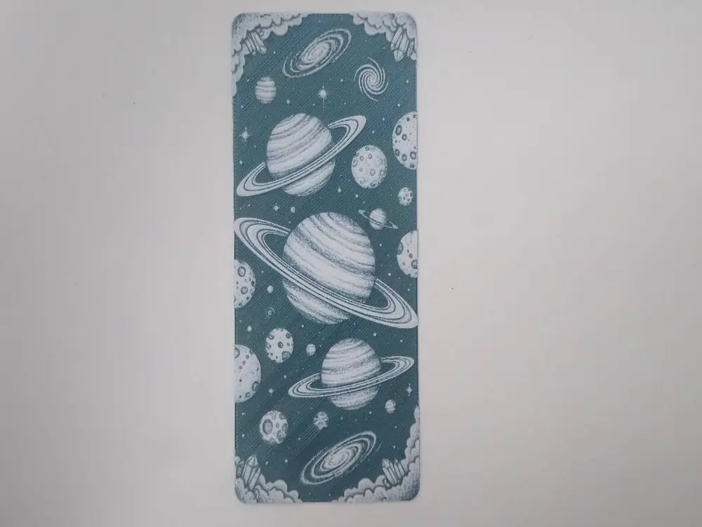 Many Ringed Planets Space Bookmark