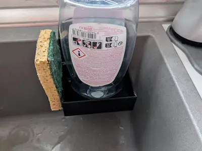 washing-up liquid and sponge holder for Blanco brand sink