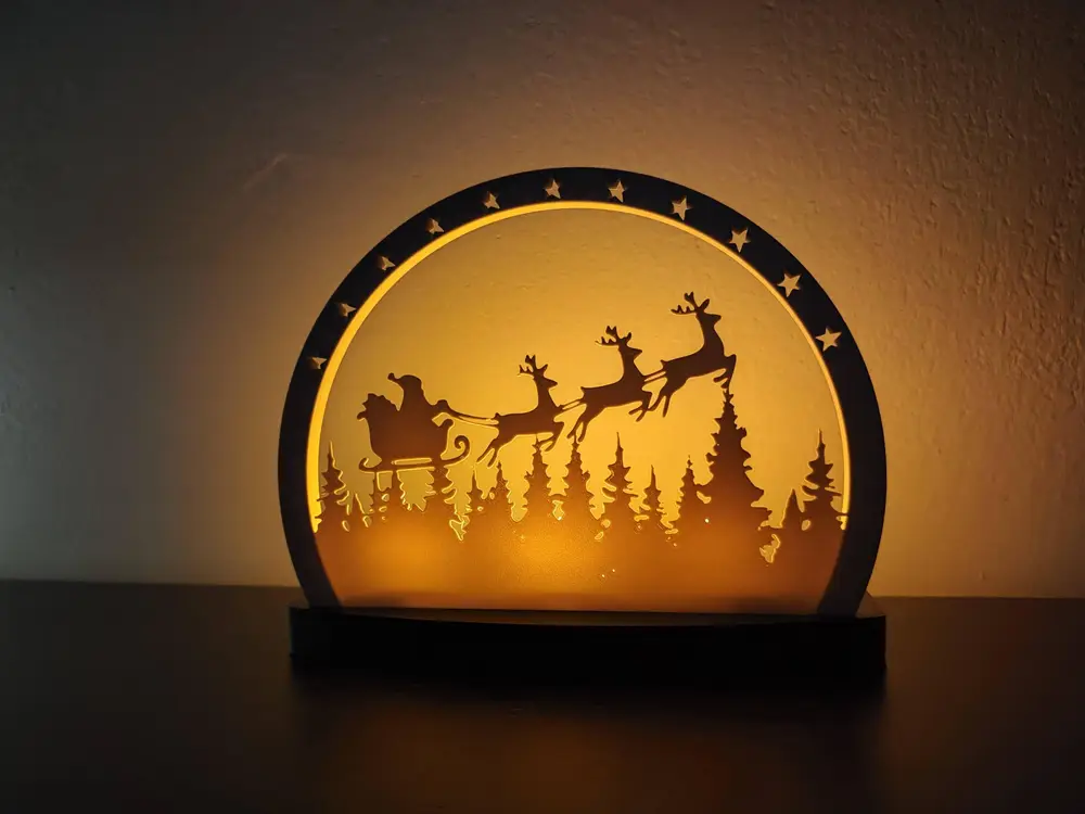 Silent Night Tea Light Globe