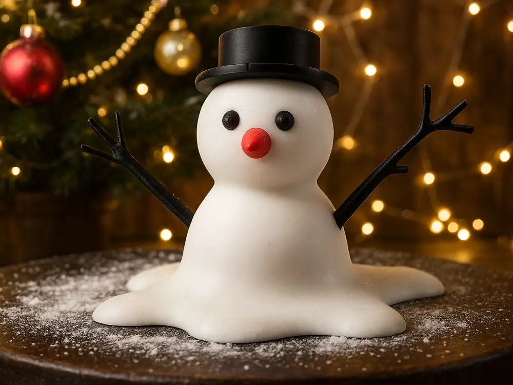 Melted Snowman Vase
