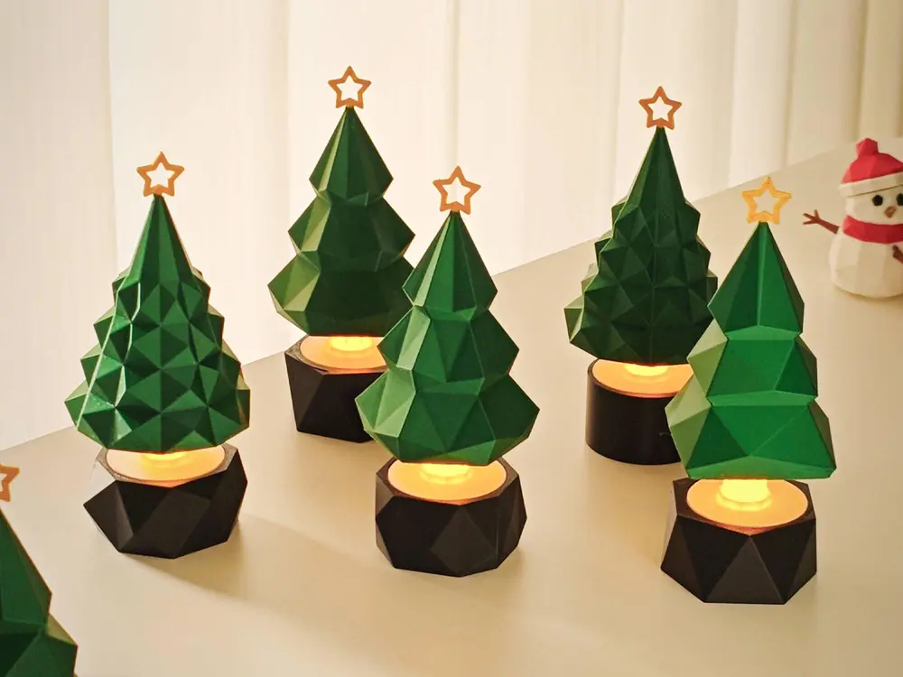 Simple Christmas Tree  简约圣诞树 摆件｜适配蜡烛灯｜螺纹组装｜免支撑