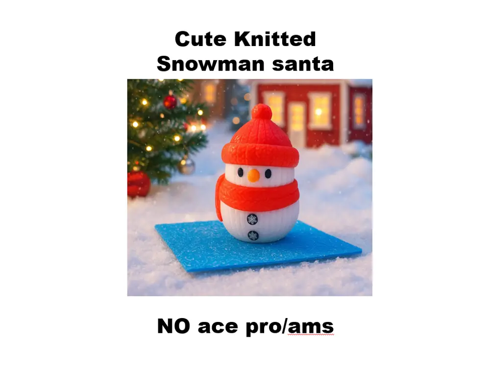Cute Knitted Snowman Santa – Multiparts 🎄