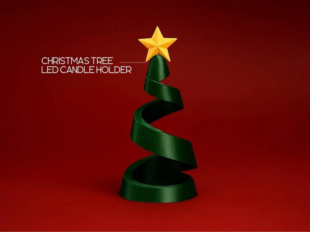 Christmas Tree LED Candle Holder – Holiday Decor