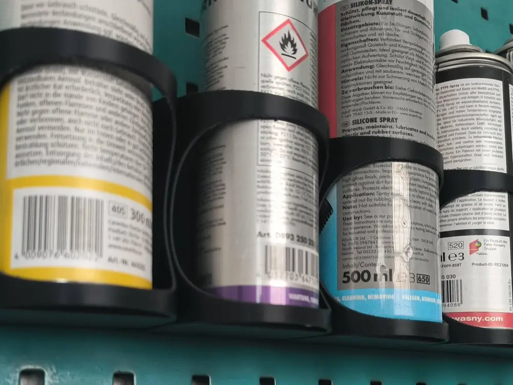 Modular spray can holder wall mount