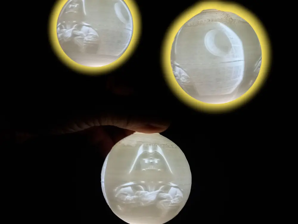 🎄⭐  Christmas Ball Lithophane – Sci-Fi Star Wars Theme ⭐🎄