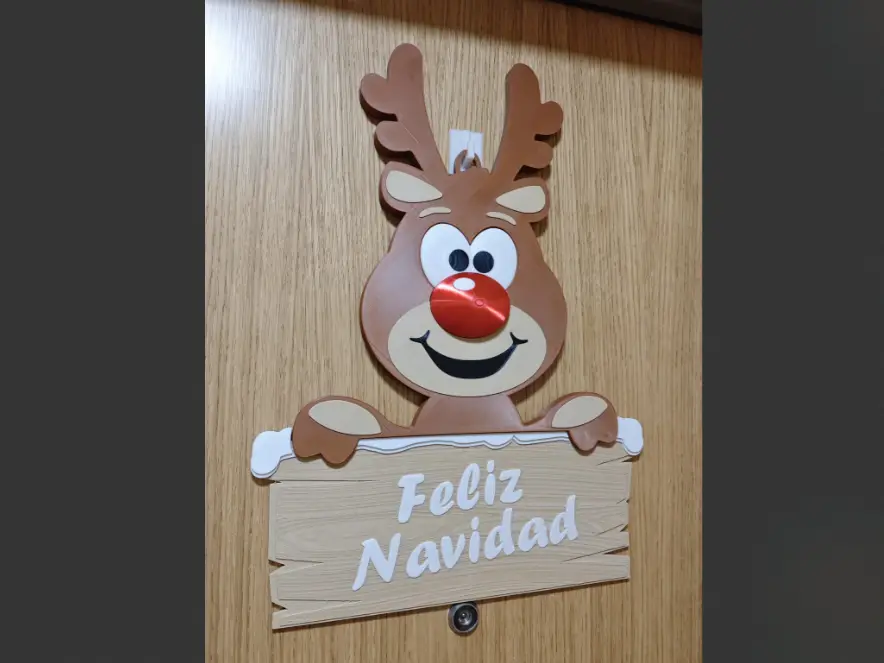 Reno Navideño con cartel editable(Feliz Navidad)