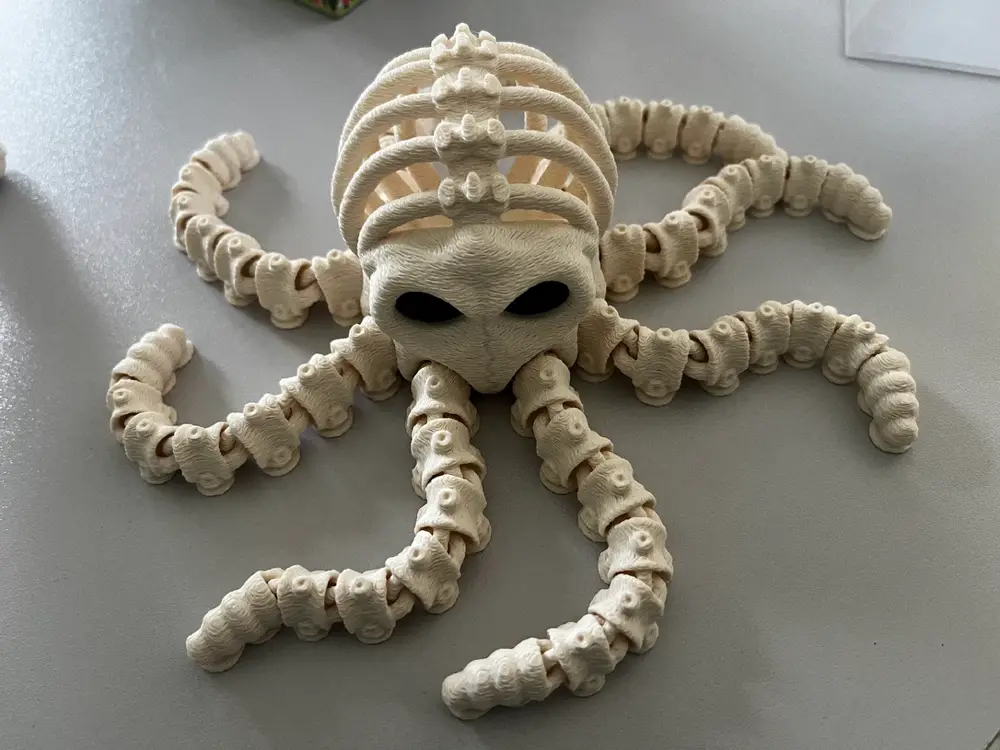 Articulated skeleton octopus