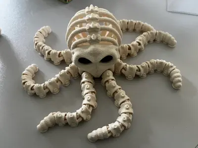 Articulated skeleton octopus