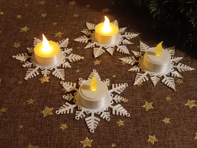 Christmas tealight LED candlestick - 4 variants