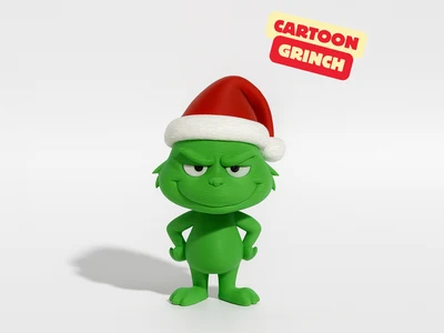 GRINCH CARTOON / 2-PART ASSEMBLY / CHRISTMAS