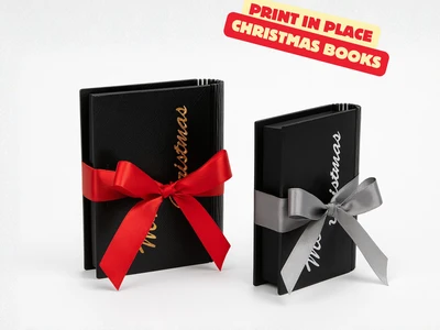 PRINT IN PLACE CHRISTMAS BOOKS / GIFT BOX IDEA / CHRISTMAS GIFT