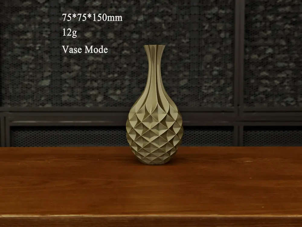Geometric Vase - Diamond Grid