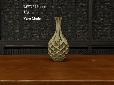 Geometric Vase - Diamond Grid