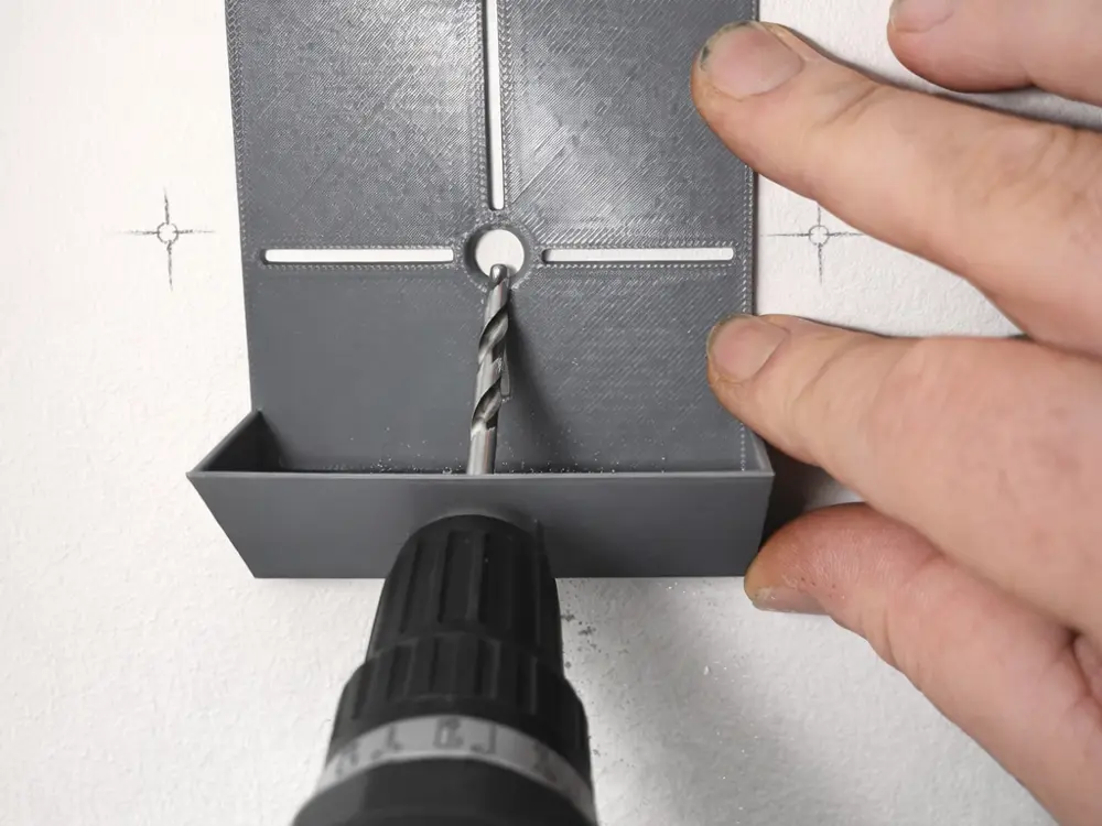 Drilling Guide & Dust Catcher with Alignment Cross