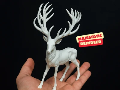 MAJESTATIC REINDEER – Elegant Decorative Sculpture