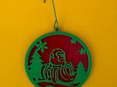 Adorno navideño de Cerebro Podrido CHIMPANZINI BANANINI