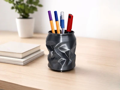 CRUSHED CAN – PEN HOLDER / MODERN STORAGE FOR PENS