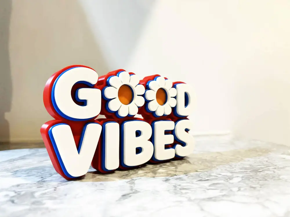 Good Vibes Tabletop sign