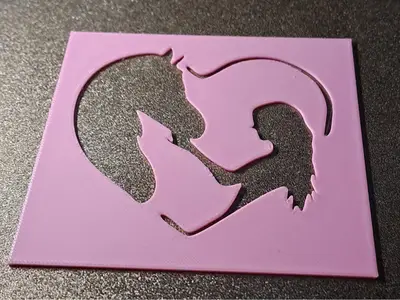 Horse-Themed plastic stencil