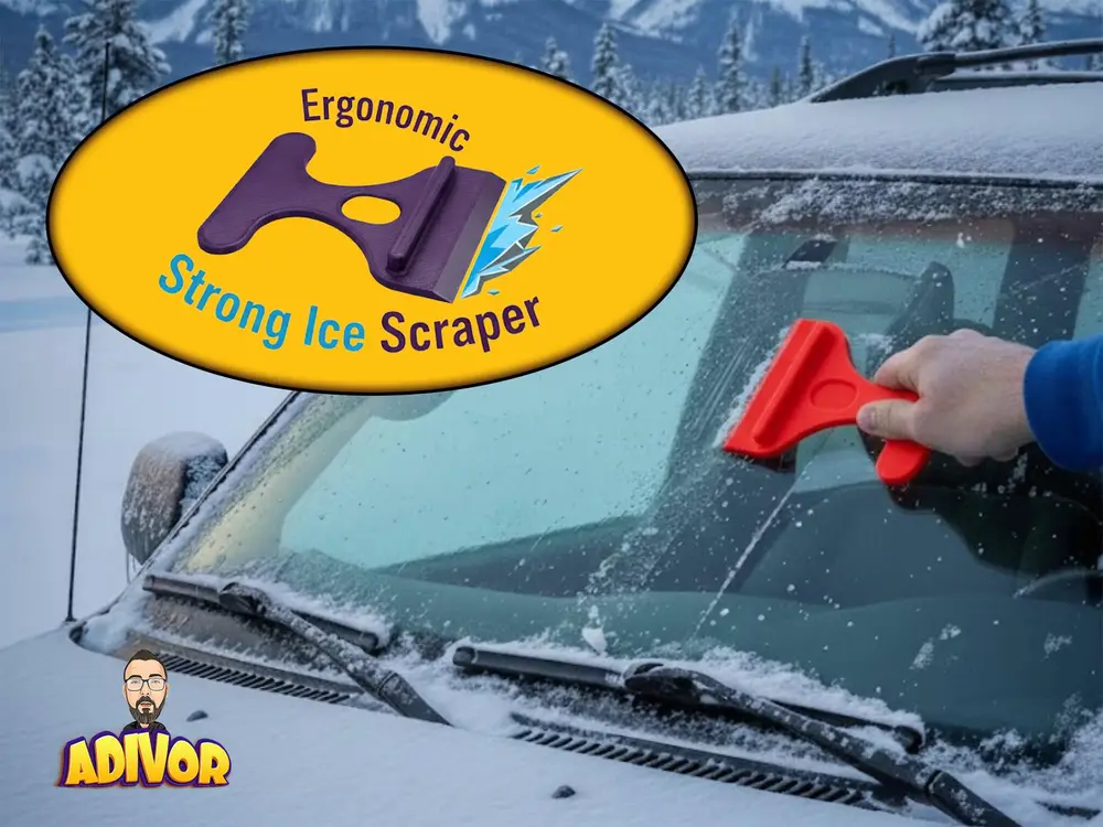 Ergonomic Strong Ice Scraper - Heavy Duty Winter Essential
