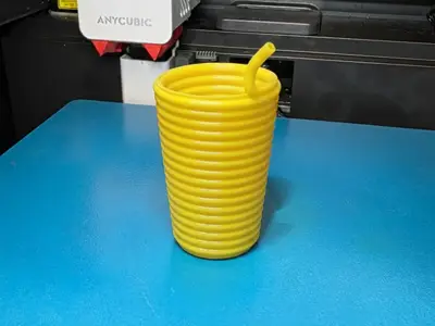 Twisted straw glass