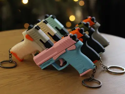 HK USP Compact Fidget Keychain – Slide-Action Toy