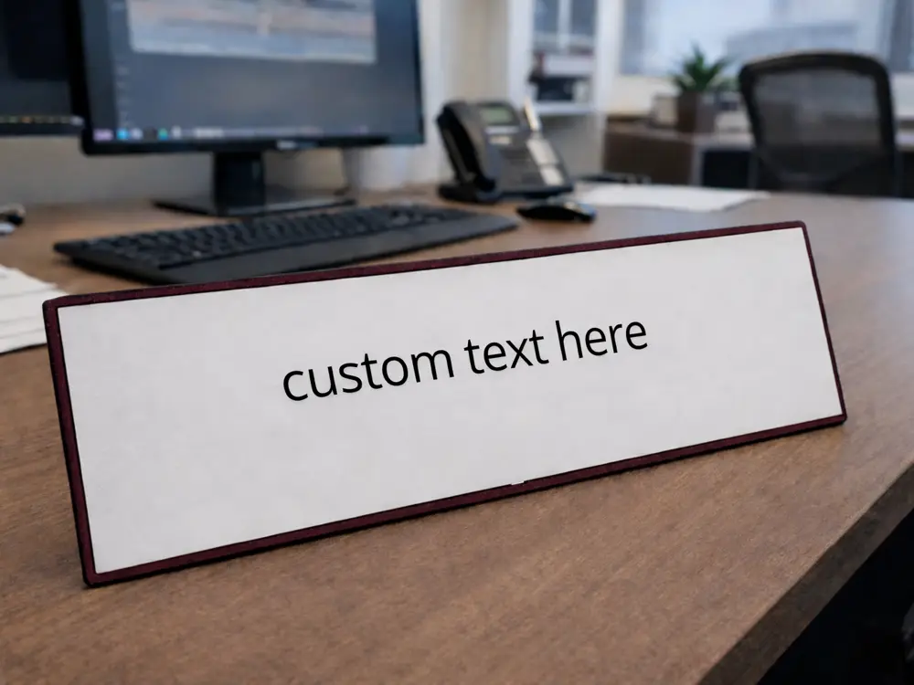 Customizable Desk Plate