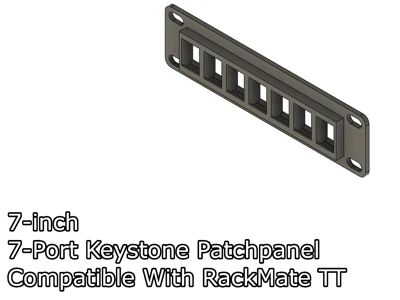 7-inch Keystone Patchpanel x7 ports