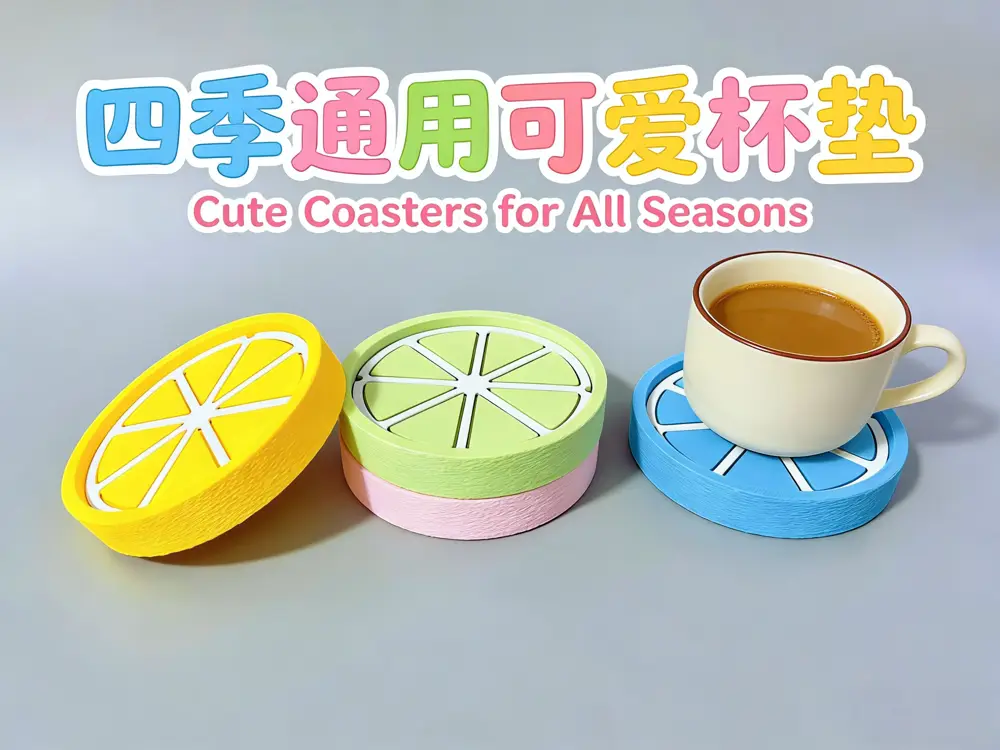🍊 Cute All-Season Coaster🍊 四季通用可爱杯垫
