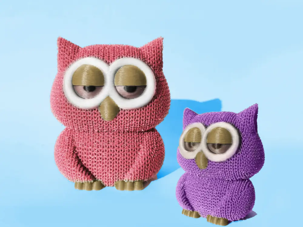 Knitted owl