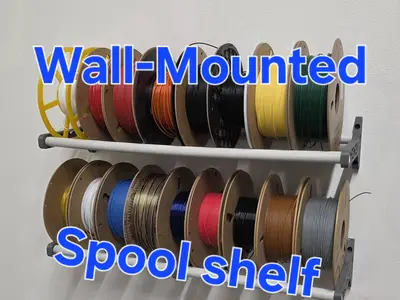 Wall-mounted filament spool Shelf