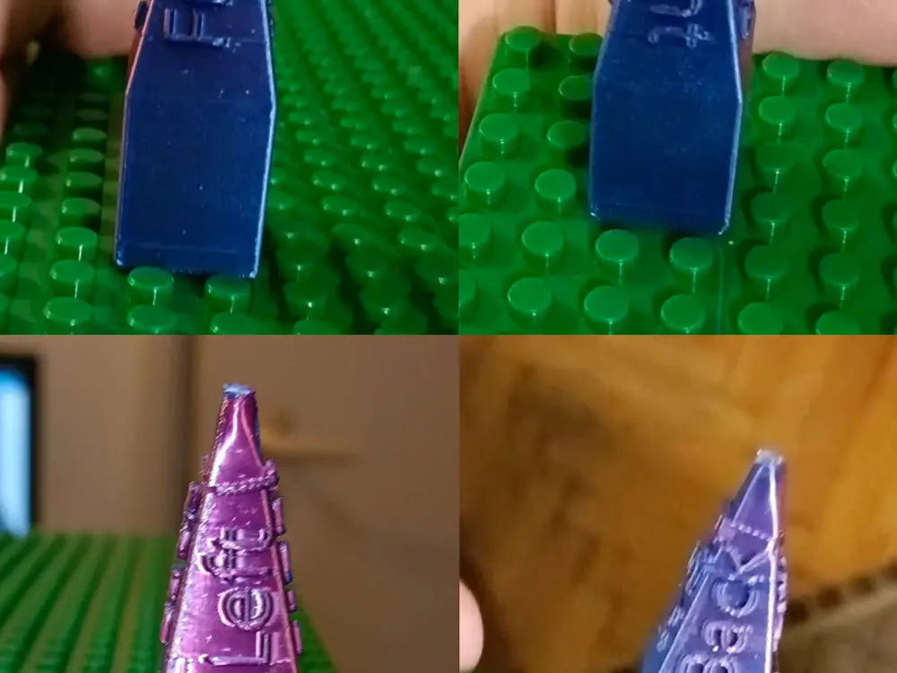 Multicolor filament test totem