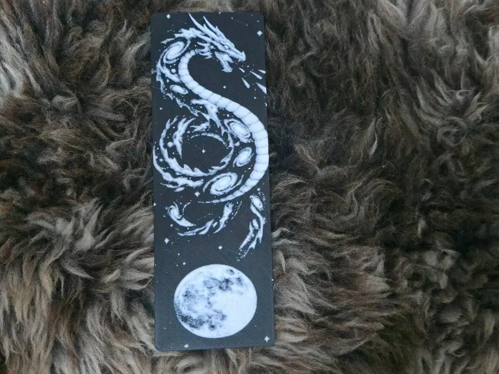 Celestial Dragon Wrapped Around Planets Bookmark