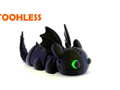 Articulated Mini Toothless - MakerOnline 3D Model | 3Drop