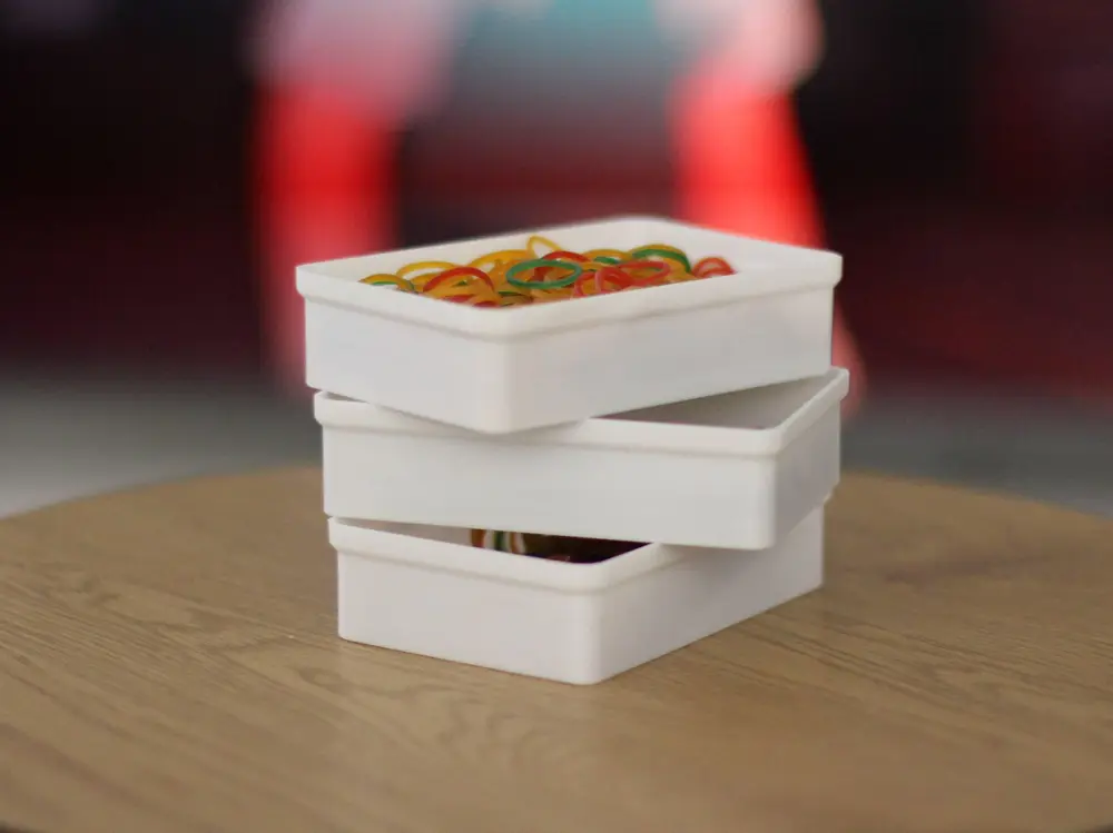 Modular Stackable Storage Containers – 120×80×30 mm