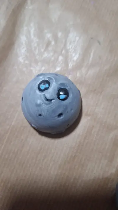 Cute Moon Magnet – Miniature with Cartoon Face