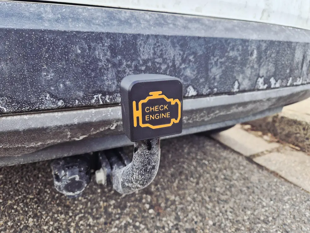 Check Engine Hitch Ball cover