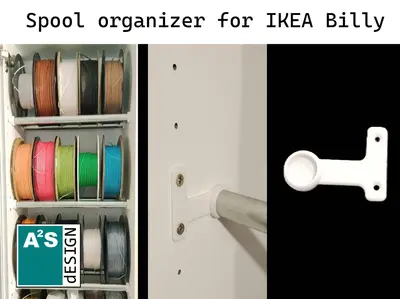 Spool organizer for IKEA Billy