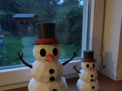 Low poly snowman- multipart- Christmas decoration