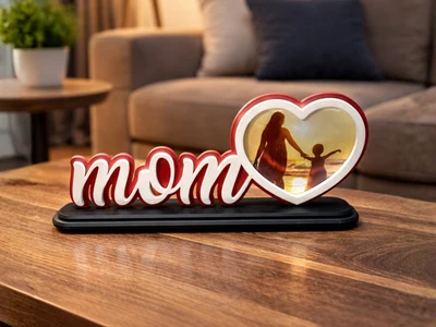PHOTO FRAME MOTHERSDAY / MOM WITH HEART / GIFT FOR MOTHER