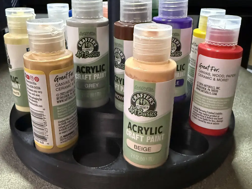 Rotating 2oz Paint Bottle storage